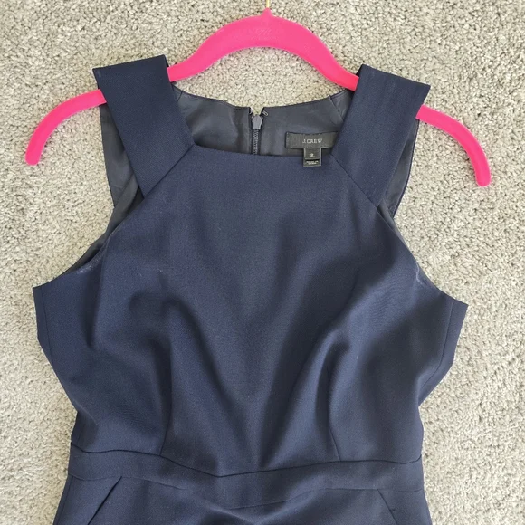 J Crew, Elegant Navy Blue Sleeveless Dress,  Size 2 - Picture 2 of 3